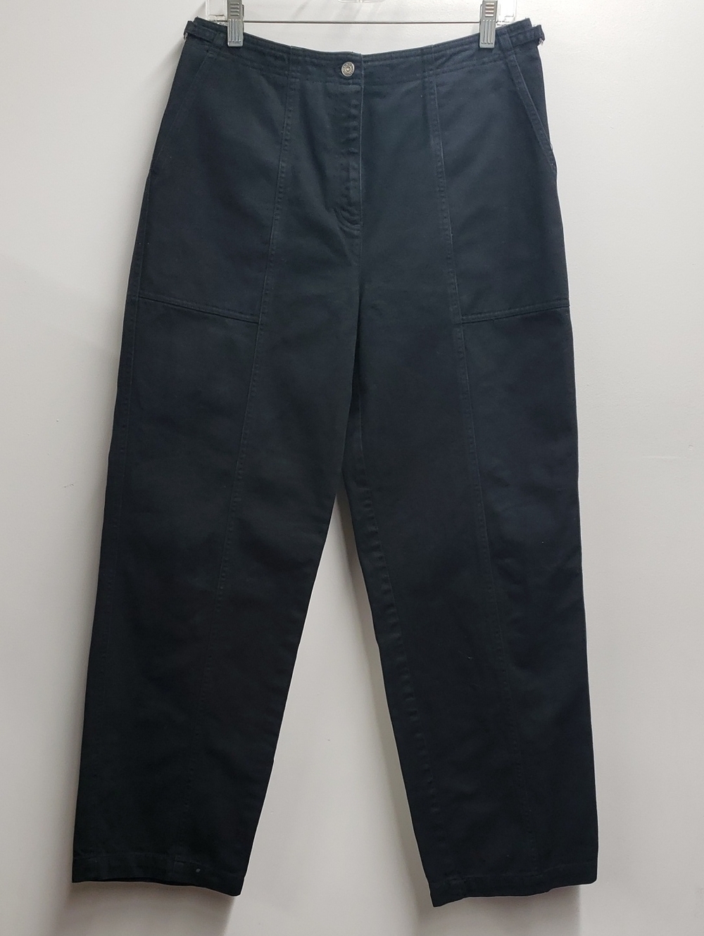 Ralph Lauren Classic High-Rise Black Straight-Leg Chino  Pants Women's Size 10